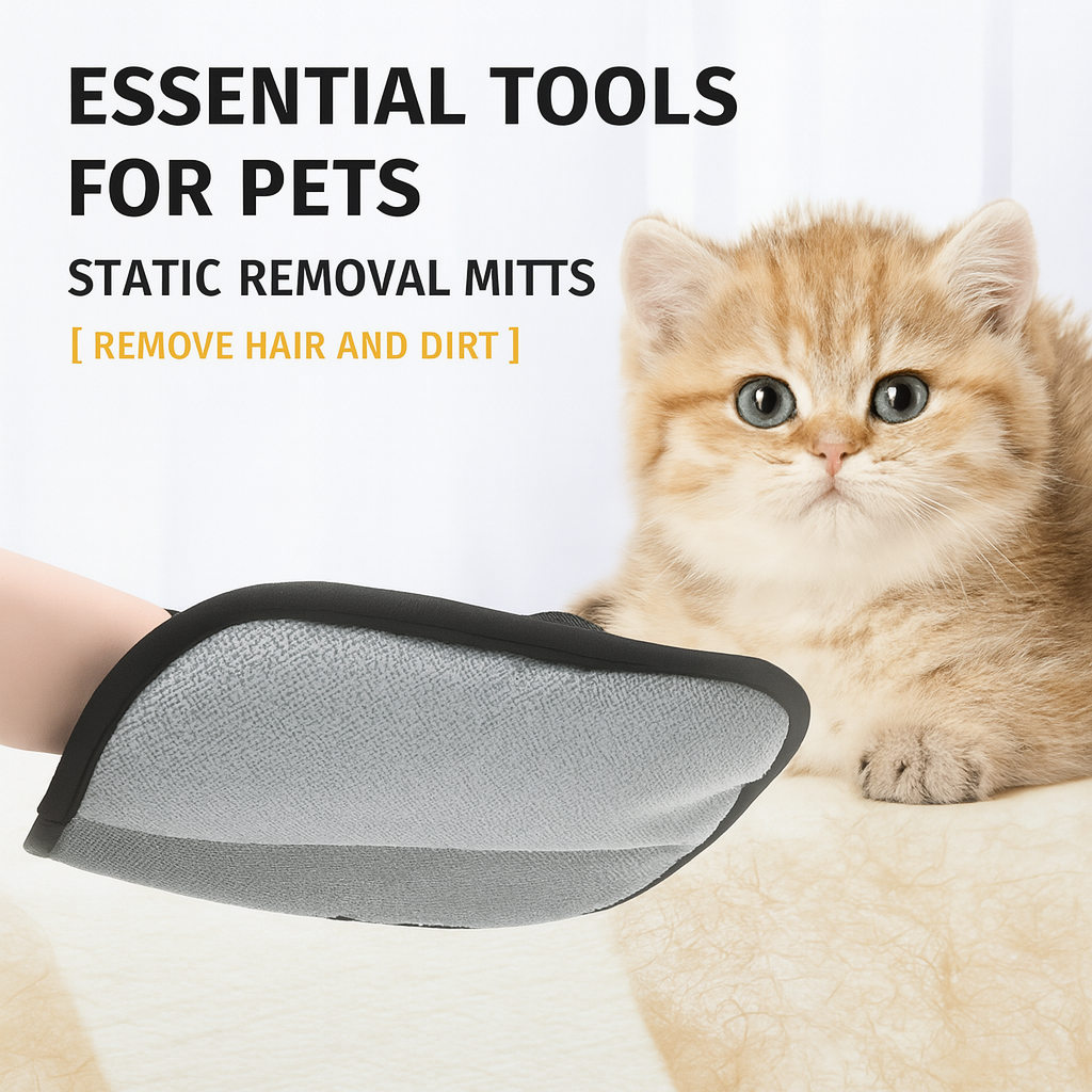 Pet Grooming Glove – Easy Hair Removal & Deshedding