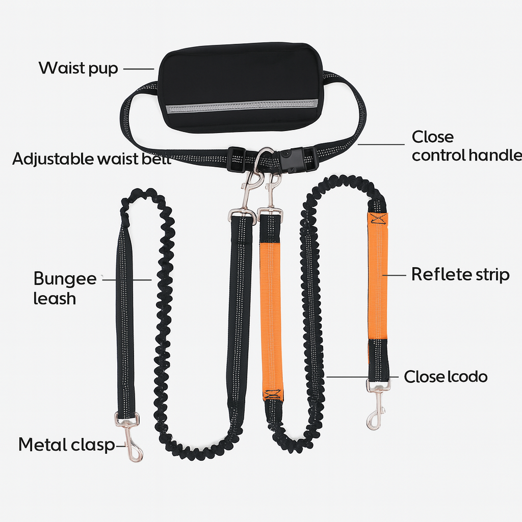 Waist-Tied Running Dog Leash