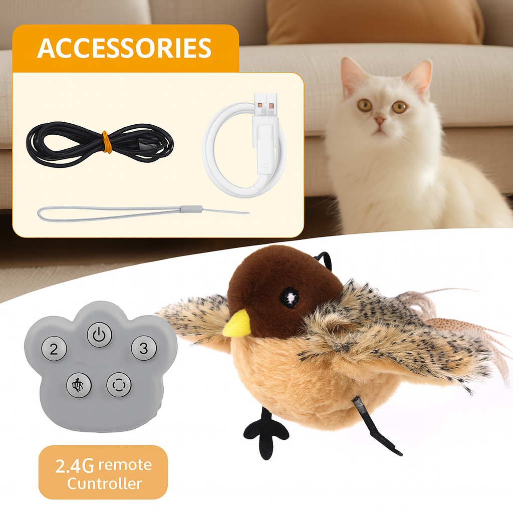 USB Flapping Bird Plush Toy
