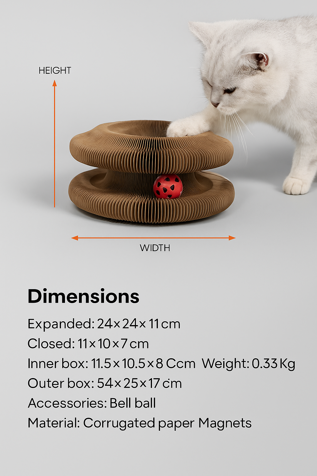 NestlePlay Cat Scratcher & Ball Toy – BUY 1 FREE 1