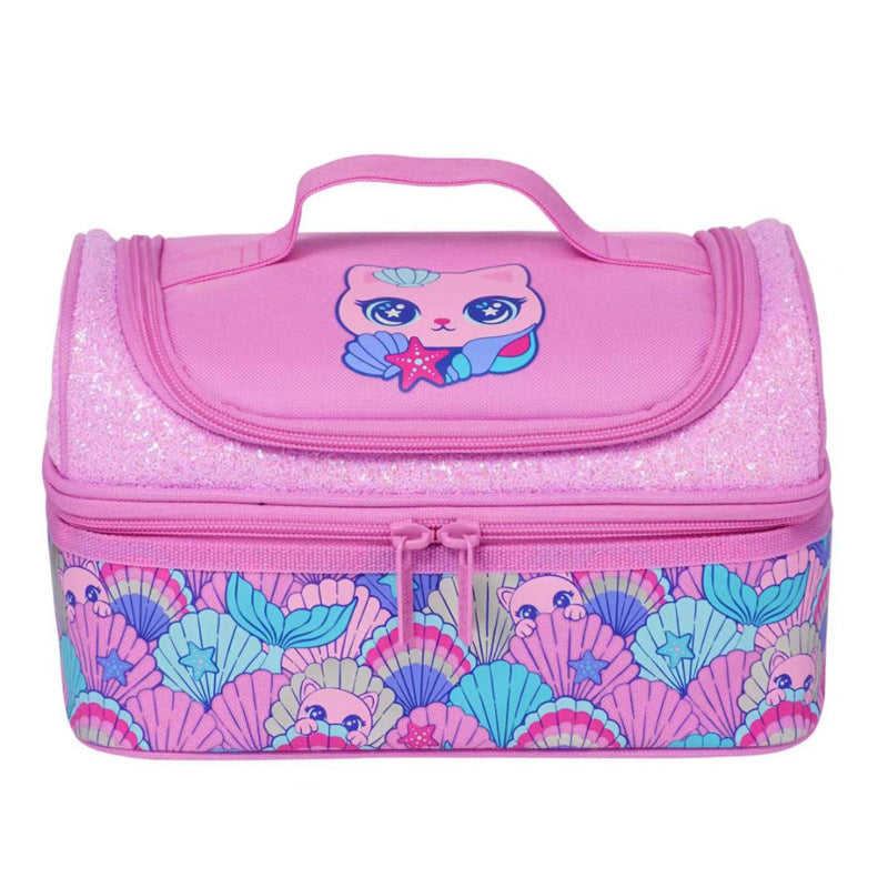 Pink Smiggle-Style Kids Lunch Bag – Insulated Meal Box for School & Outdoor Snacks